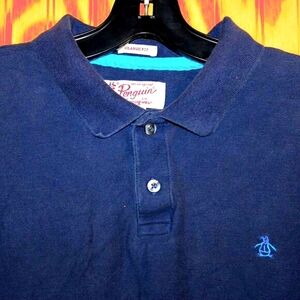 Original Penguin Polo Shirt - Classic Fit - Size L - Blue